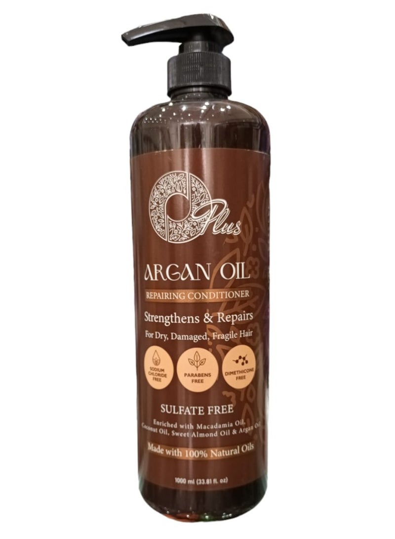 Oplus Conditioner 1000 ml with Argan Oil Strengthens and Repairs Dry  Damaged and Brittle hair Sodium Chloride Free Paraben Free