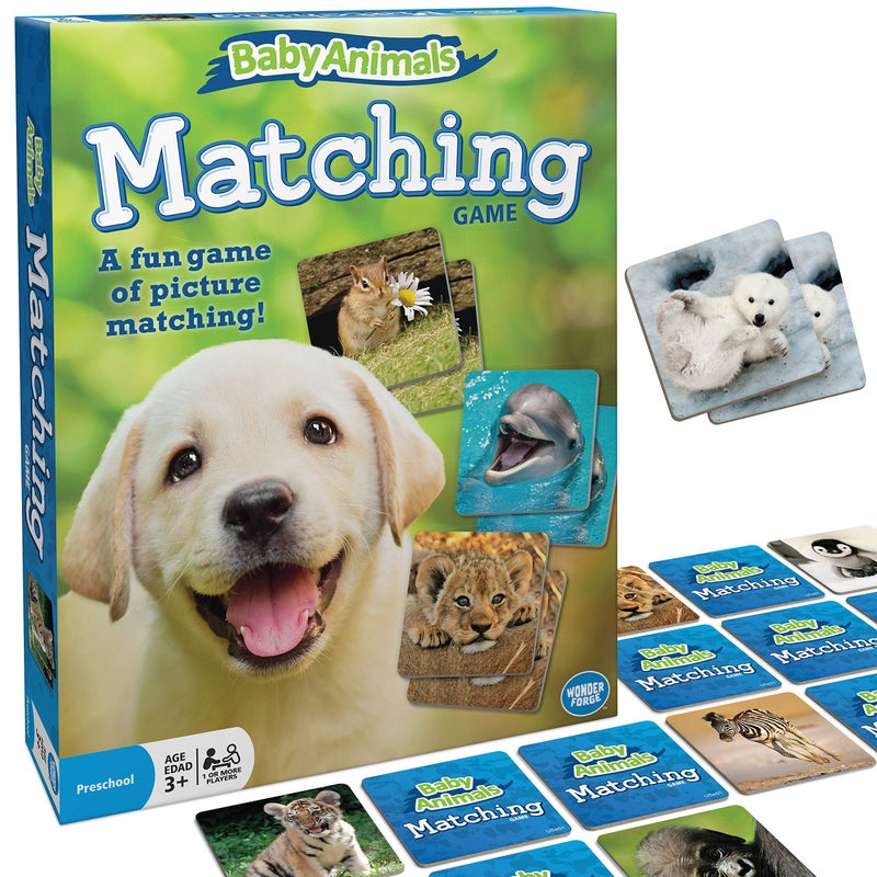 Wonder Forge Baby Animals Matching Game Engaging Memory Booster Age 3 to 5 FastPaced Fun Educational Ideal Gift for Easter - Image 2