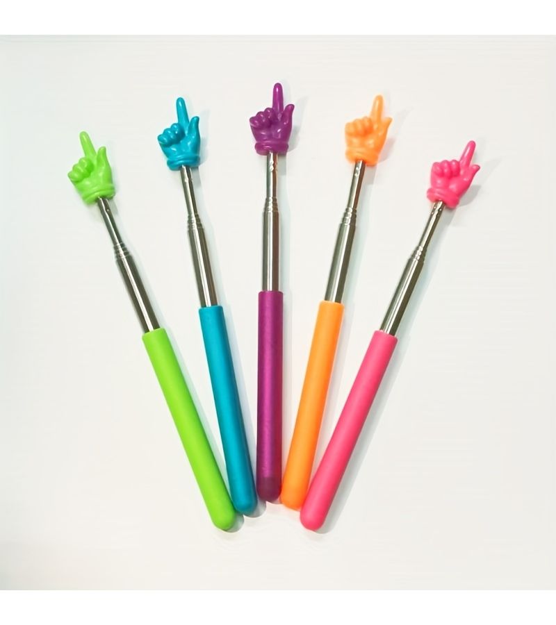 Red Retractable Reading Stick Teaching Pointer Parent Child Learning Aid - Image 1
