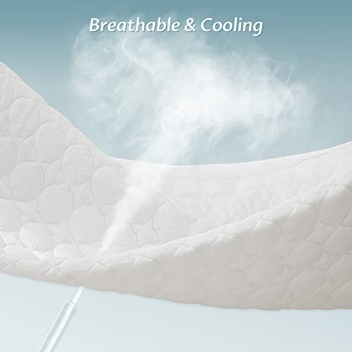 Reaks King Size Waterproof Mattress Protector Fitted Quilted Mattress Pad Cover with Deep Pocket Up to 18'' - Image 4