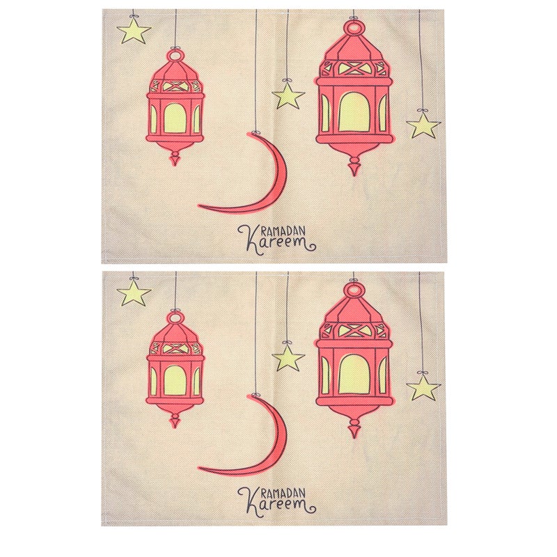 4 pcs Non- Placemat Table Mat Tableware Pad Cup Mug Mat(Red) - Image 1