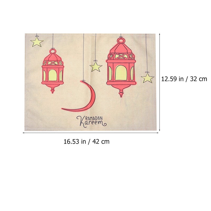 4 pcs Non- Placemat Table Mat Tableware Pad Cup Mug Mat(Red) - Image 3