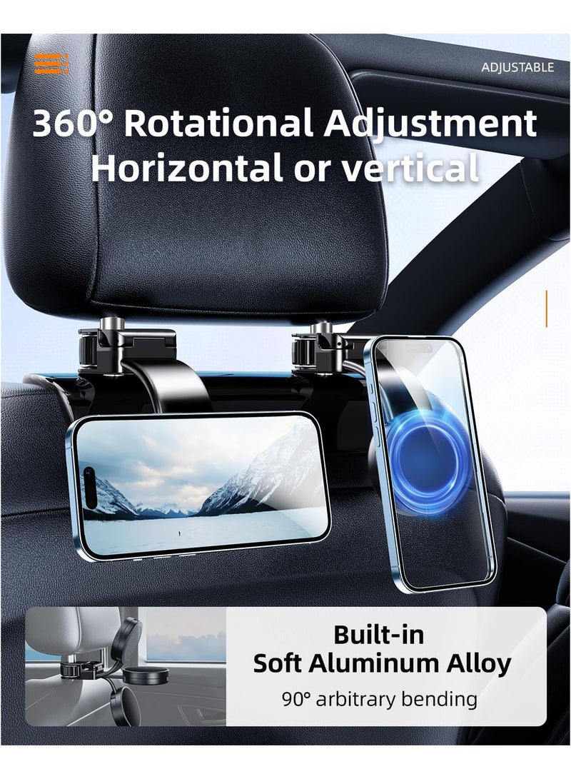 SOLARAE Headrest Hook for Car Seat Back, with Magnetic Phone Holder, Multifunctional Car Seat Hooks for Purses And Bags Handbag Grocery Bag, Purse Hanger Car Organizers And Storage Accessories for Women - Image 4