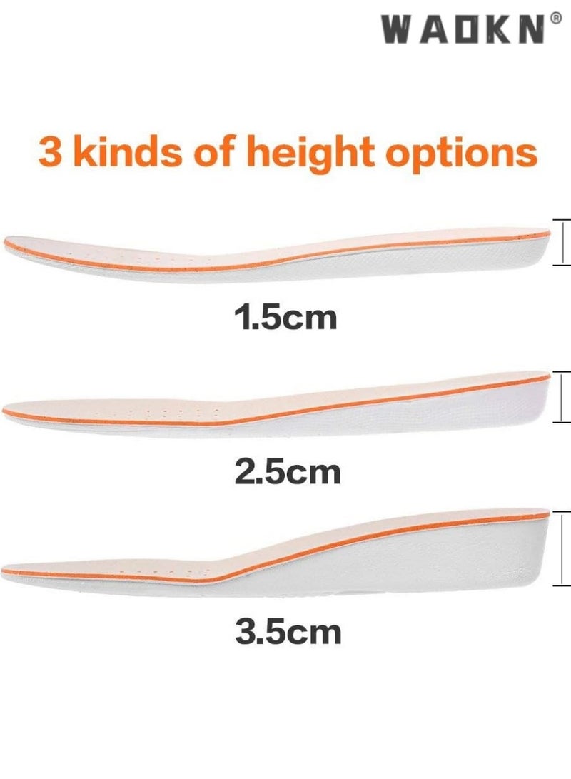 دبليو أيه أو كي أن الرجال تنفس زيادة نعل مجموعة ، بما في ذلك 1.5cm / 2.5cm / 3.5cm الخيار العام نعل ، وسادة مريحة ، 3 أزواج - Image 4
