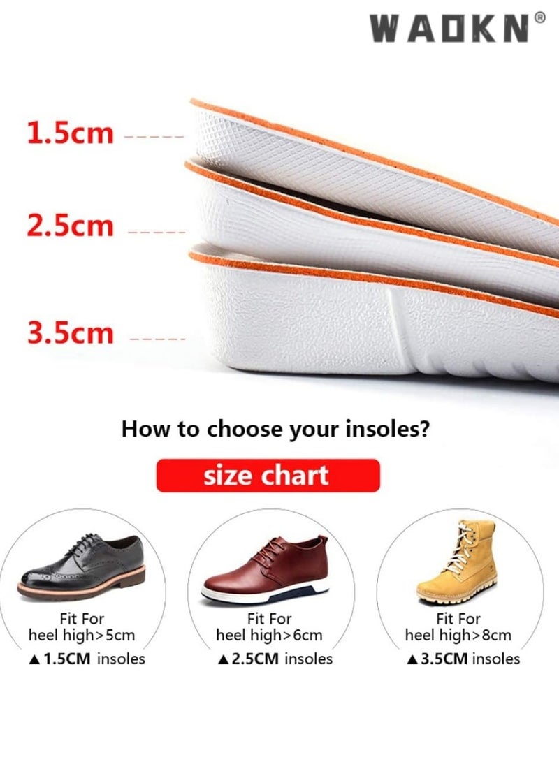 دبليو أيه أو كي أن الرجال تنفس زيادة نعل مجموعة ، بما في ذلك 1.5cm / 2.5cm / 3.5cm الخيار العام نعل ، وسادة مريحة ، 3 أزواج - Image 5