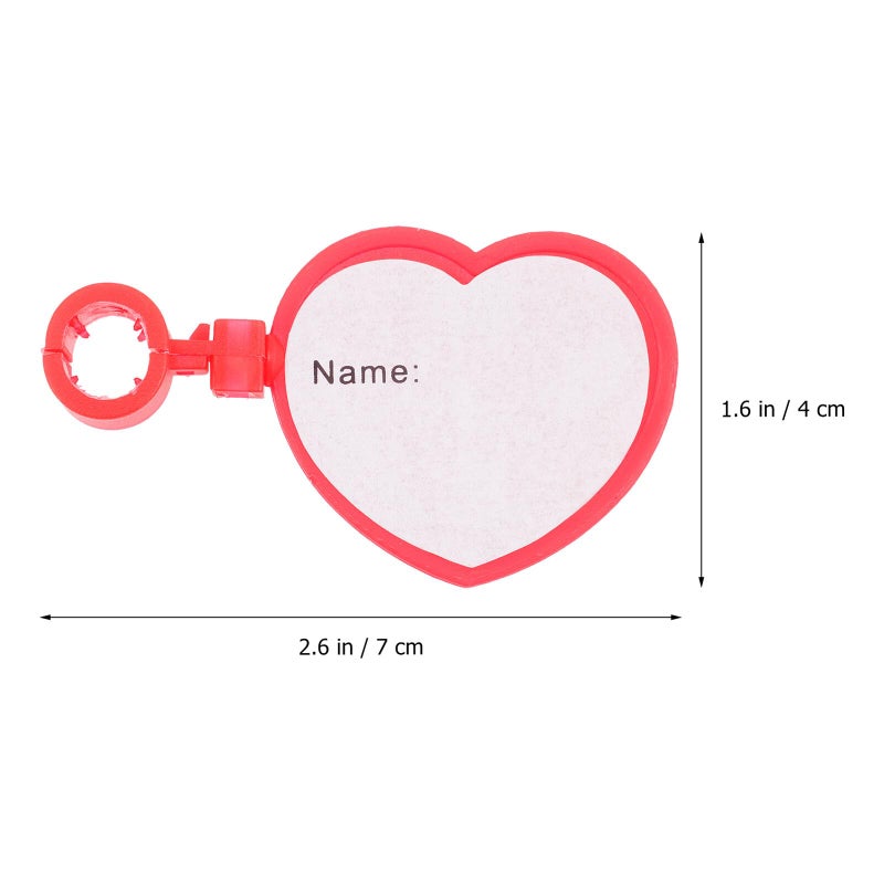 8 Pcs Reusable Red Heart Stethoscope Name Tags With Clip For Nurses Doctors - Image 3
