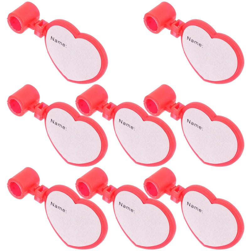 8 Pcs Reusable Red Heart Stethoscope Name Tags With Clip For Nurses Doctors - Image 2