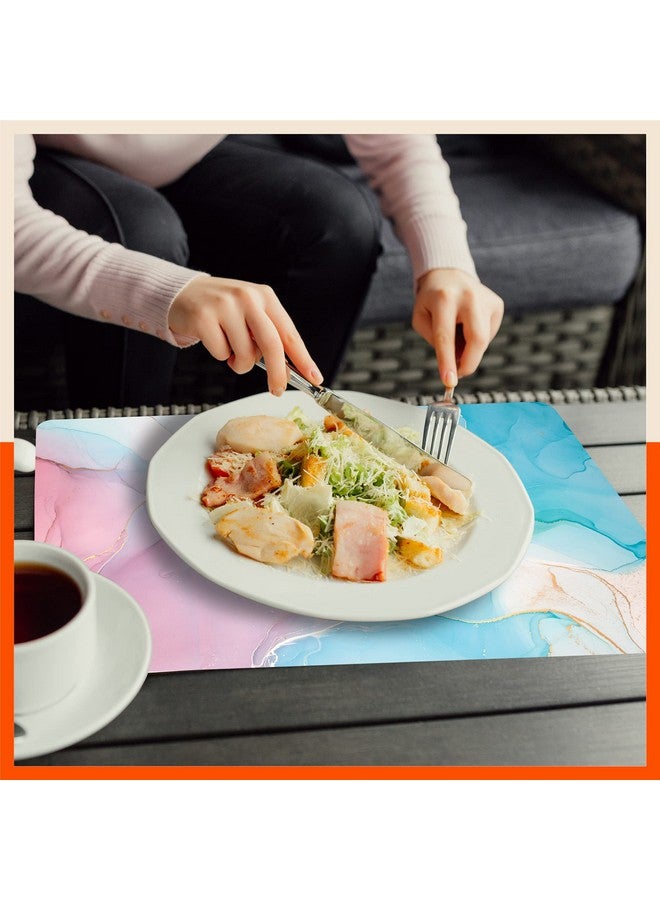 Bathla Table Mats - Set of 6-45cm x 30cm PVC Table Placemats & Coasters for Home Dining Table | Multipurpose, Heat-Resistant, Waterproof & Washable | Matworks (Candyland) - Image 3