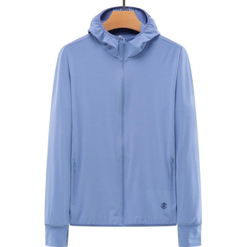 Summer Sunscreen Jacket Lightweight Breathable Soft Comfortable Long Zipper Hooded Men'S And Women'S Sports Cardigan 819 - Image 4