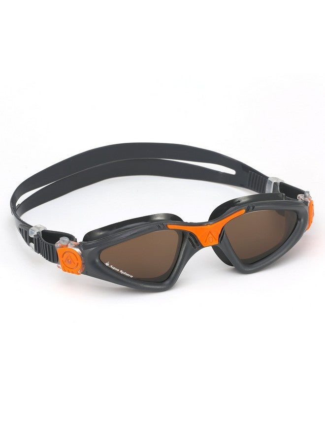 Aqua Sphere Kayenne Swim Goggles With Polarized Lens (Gray Orange) - Image 2