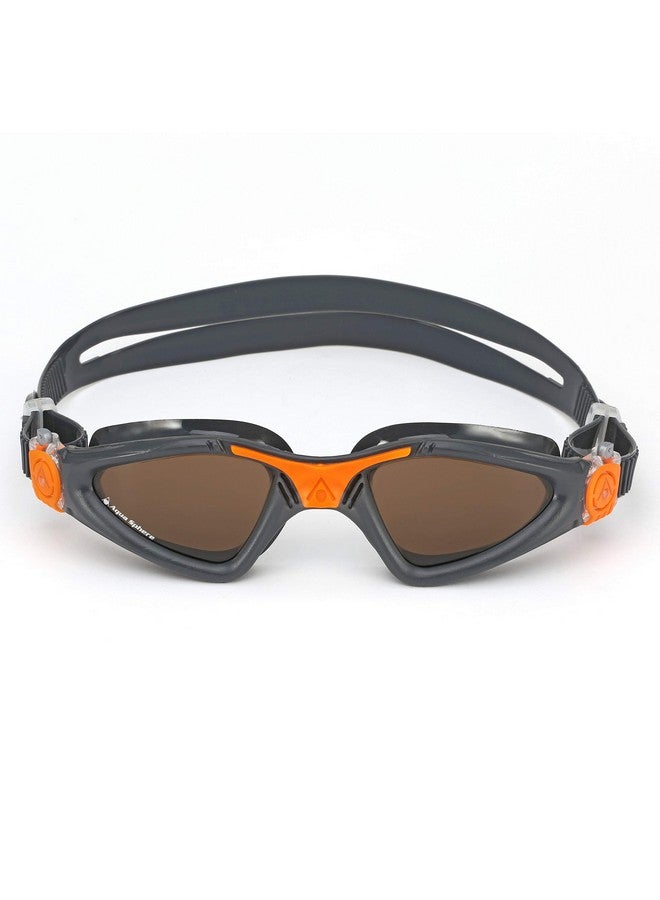 Aqua Sphere Kayenne Swim Goggles With Polarized Lens (Gray Orange) - Image 3