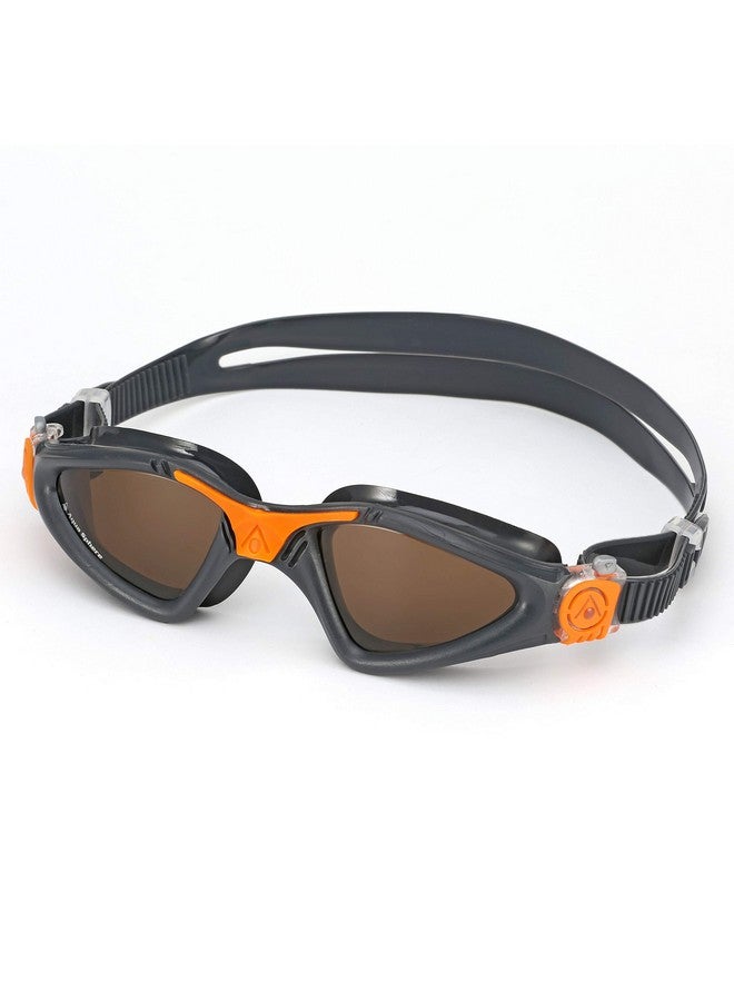 Aqua Sphere Kayenne Swim Goggles With Polarized Lens (Gray Orange) - Image 4