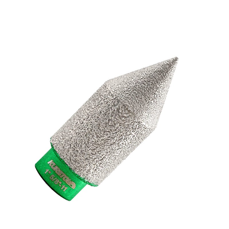 KURSTOL Diamond Beveling Chamfer bit Finger Milling Bit 1 in025mm x 5811 ThreadDiamond Cone Angle Grinder for Shaping Enlarging Cleanig Existing Holes of Granite Marble Porcelain Tiles