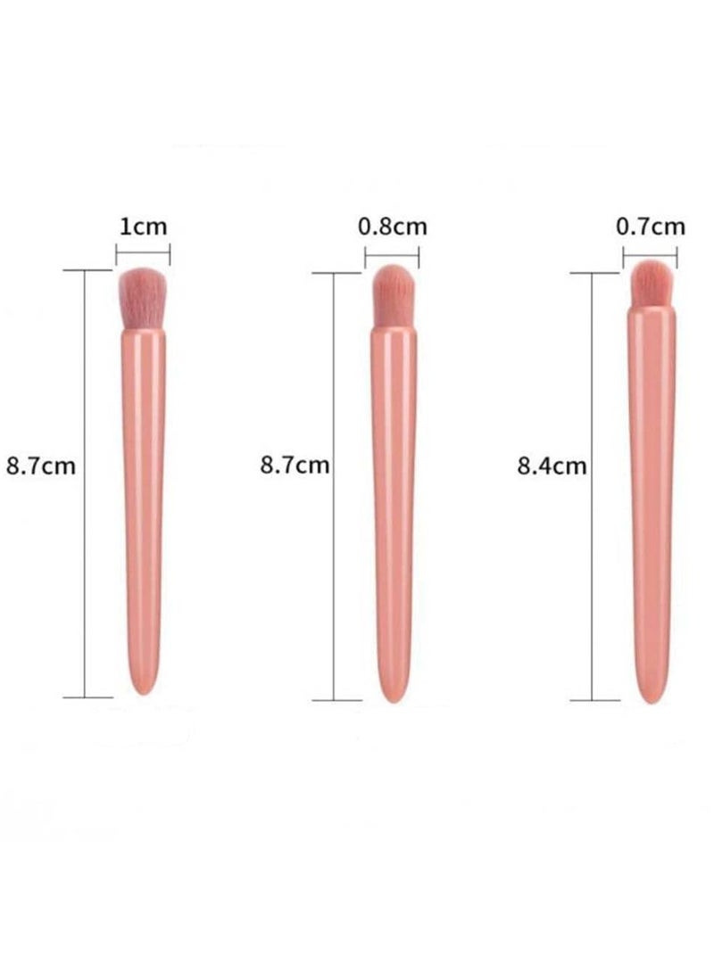 KHAJUL Easy to Carry Mini Travel Makeup Brush Set of 5, Pink Color Suitable for Women - Image 3