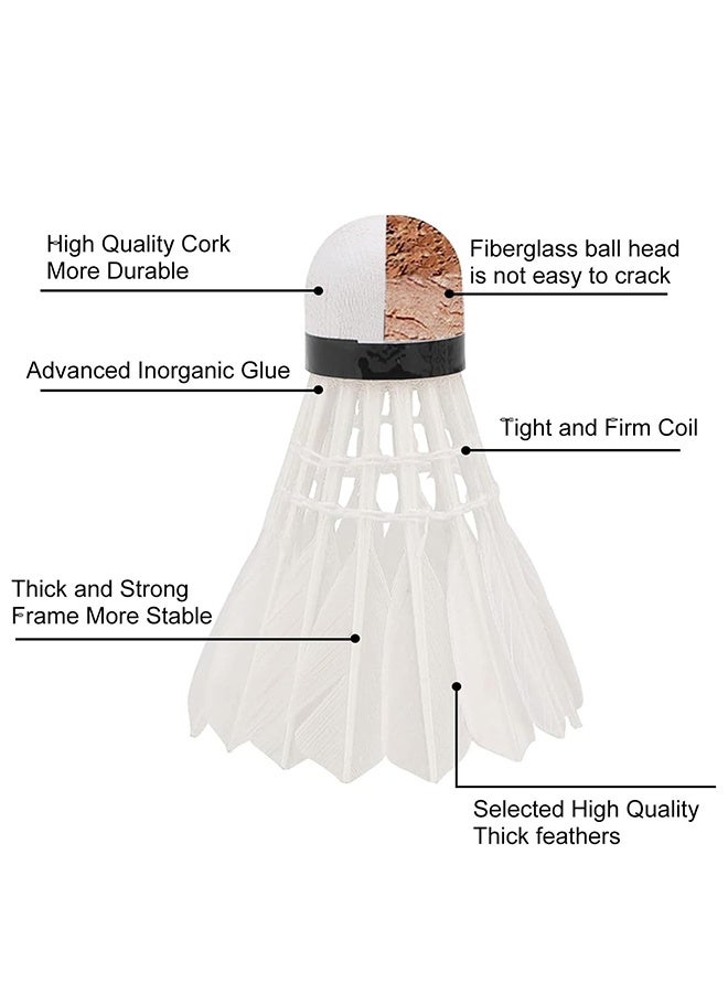 Polish'D 6 Pack Black Duck Feather Badminton Shuttlecocks - Professional Durable Training & Match Shuttlecocks with High Stability & Precision Flight - Image 3