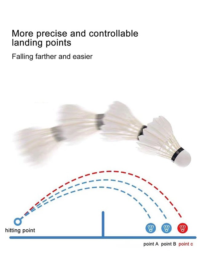 Polish'D 6 Pack Black Duck Feather Badminton Shuttlecocks - Professional Durable Training & Match Shuttlecocks with High Stability & Precision Flight - Image 4
