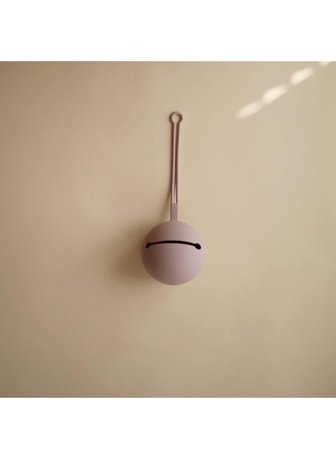 mushie Silicone Pacifier Holder Case (Soft Lilac) - Image 2