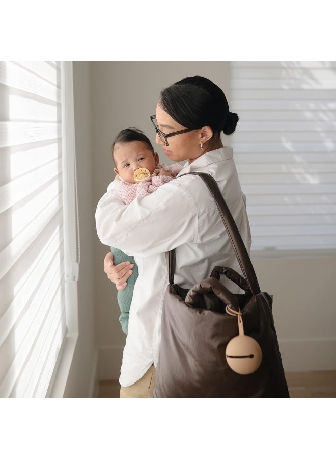 mushie Silicone Pacifier Holder Case (Soft Lilac) - Image 4