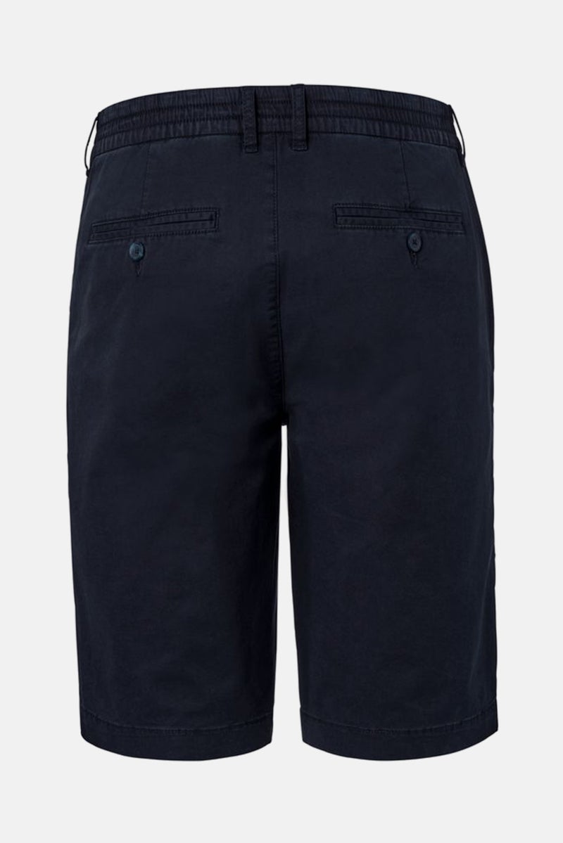 Tchibo Men Regular Fit Solid Chino Shorts, Navy - Image 2