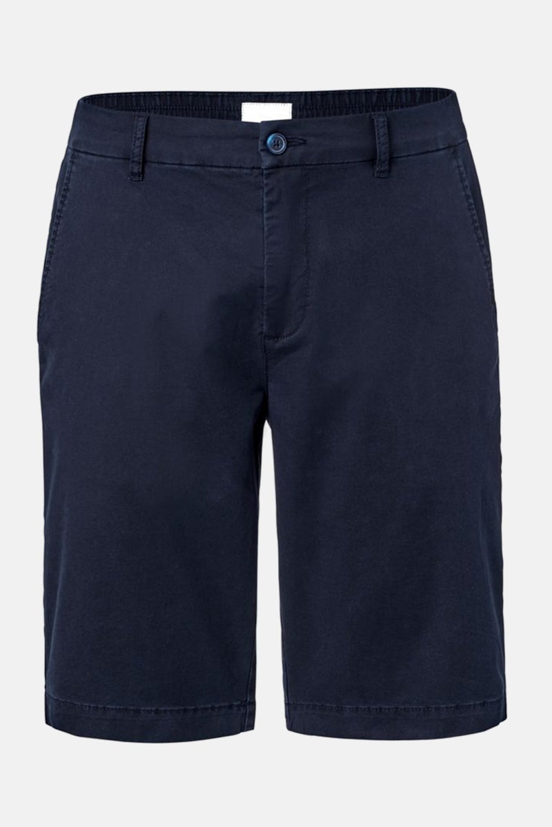 Tchibo Men Regular Fit Solid Chino Shorts, Navy - Image 3