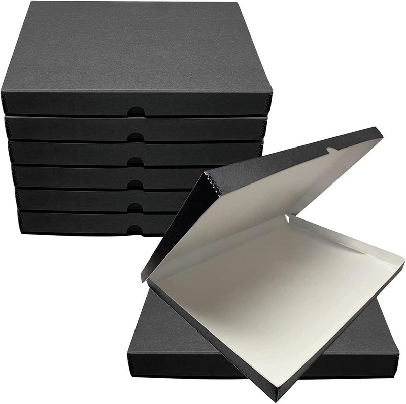 Lineco Folio Storage Box, Clamshell Design with Metal Edge. 18.5x24.5x1.75 Inches, Archival Boxboard, Preserve Photos, Cards, Magazines, Documents, Art, Ephemera, Family Records, Black, Pack of 8 - Image 1