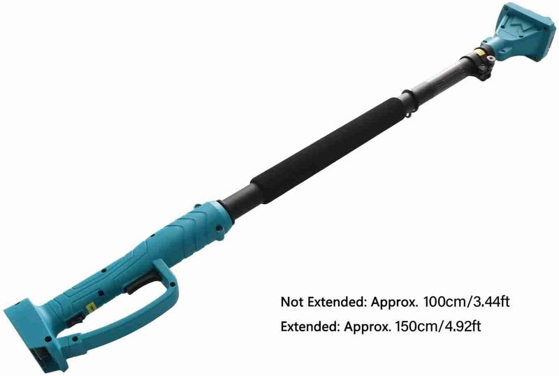 LICAEVEY Cordless Pruning Shears Extension Pole, 3.44 Ft to 4.92 Ft Long Retractable Pole, Anti Slip Handle 180° Rotating Head, Electric Pruner Pole for Pruning High and Low Branches - Image 3