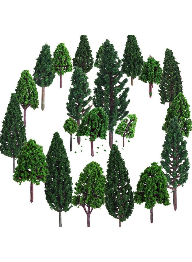 بيميمو مجموعة من 22 قطعة من أشجار Bememo النموذجية، مقاس 1.18-6.29 بوصة، أشجار قطارات، مناظر طبيعية للسكك الحديدية، أشجار ديوراما، أشجار معمارية، مناظر طبيعية، خضراء طبيعية - Image 1
