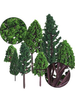 Bememo Bememo 22 Pieces Model Trees 1.18-6.29 inch Mixed Model Tree Train Trees Railroad Scenery Diorama Tree Architecture Trees for DIY Scenery Landscape, Natural Green  - Image 3