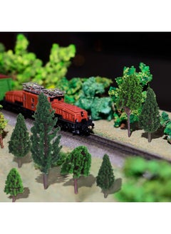 Bememo Bememo 22 Pieces Model Trees 1.18-6.29 inch Mixed Model Tree Train Trees Railroad Scenery Diorama Tree Architecture Trees for DIY Scenery Landscape, Natural Green  - Image 5