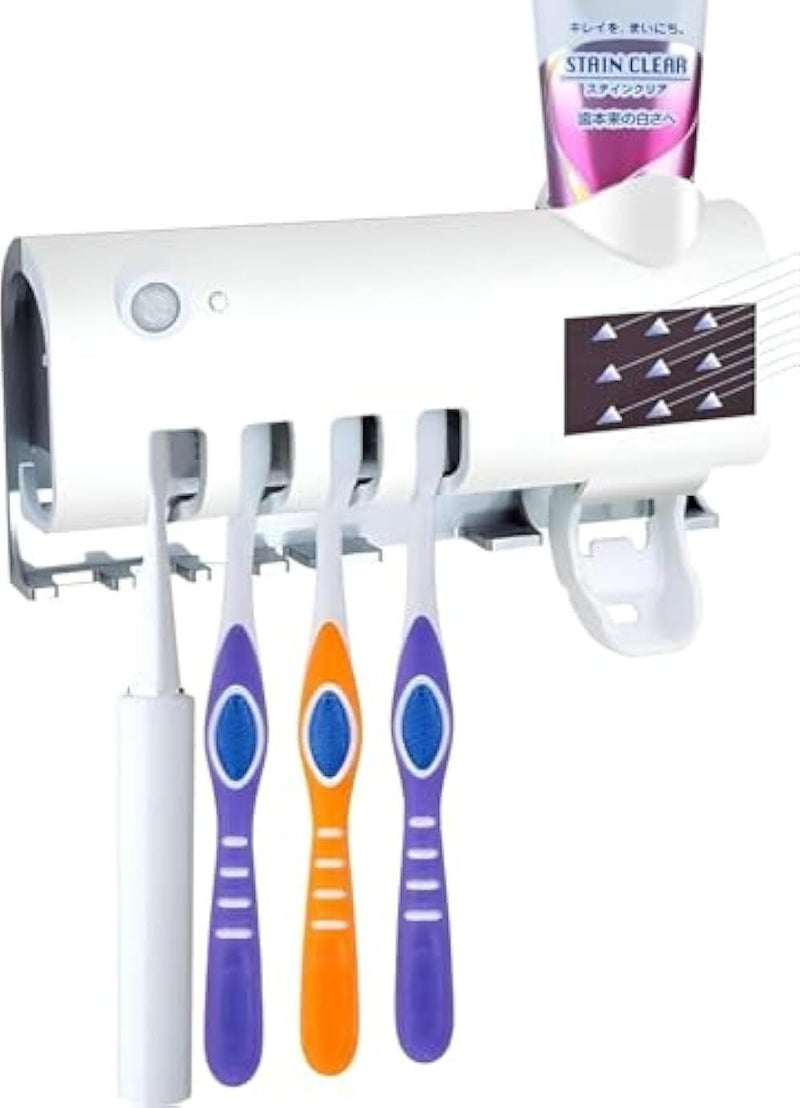 Toothbrush Sterilizer - Holder - Ultimate with Wall Mounted Cordless UV Sanitizer - designed for modern bathroom - providing a clean and organized space for your toothbrush. - Image 1