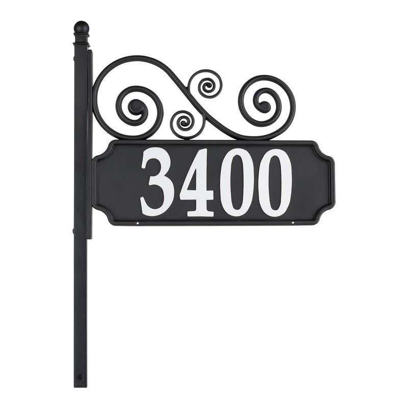 Whitehall Nite Bright Scroll Reflective Address Post Sign - Image 1