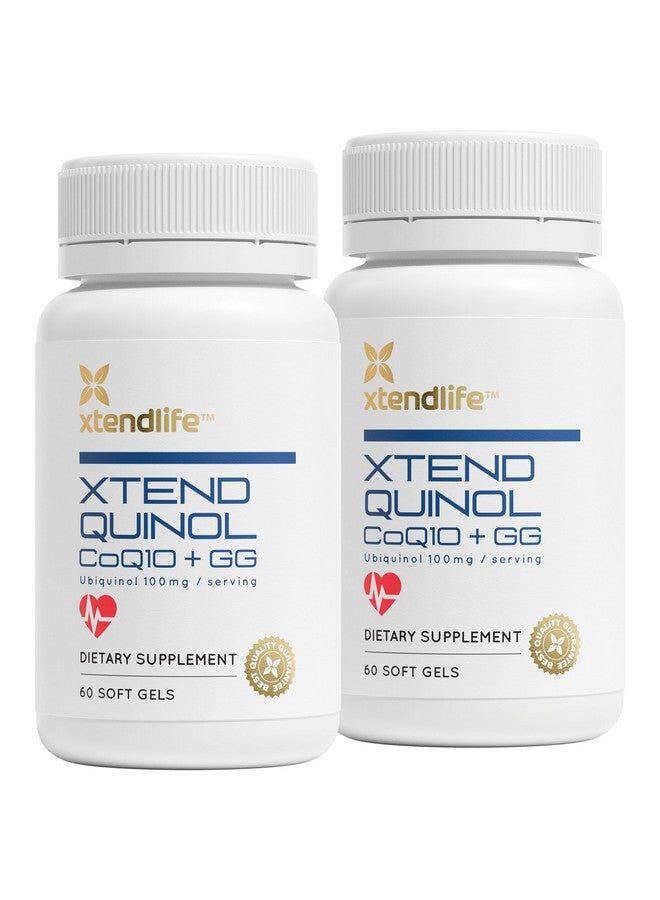 xtendlife Xtendlife Xtend-Quinol CoQ10 & GG Advanced Ubiquinol & Geranylgeraniol (GG) Supplement for Active CoEnzyme Q10 Production, Helps Maintain Normal Cellular Energy & Aging Health, 60 Soft Gels (2 Pack) - Image 1