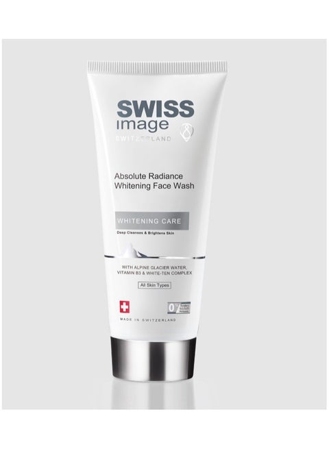 غسول الوجه المطلق للإشراقة - عناية تفتيح مع النياسيناميد، 200 مل، ينظف بعمق، يزيل المكياج، يمنح بشرة موحدة ومتألقة، يقلل من التصبغات والشوائب، لجميع أنواع البشرة، للرجال والنساء، صنع في سويسرا (قد يختلف التعبئة)