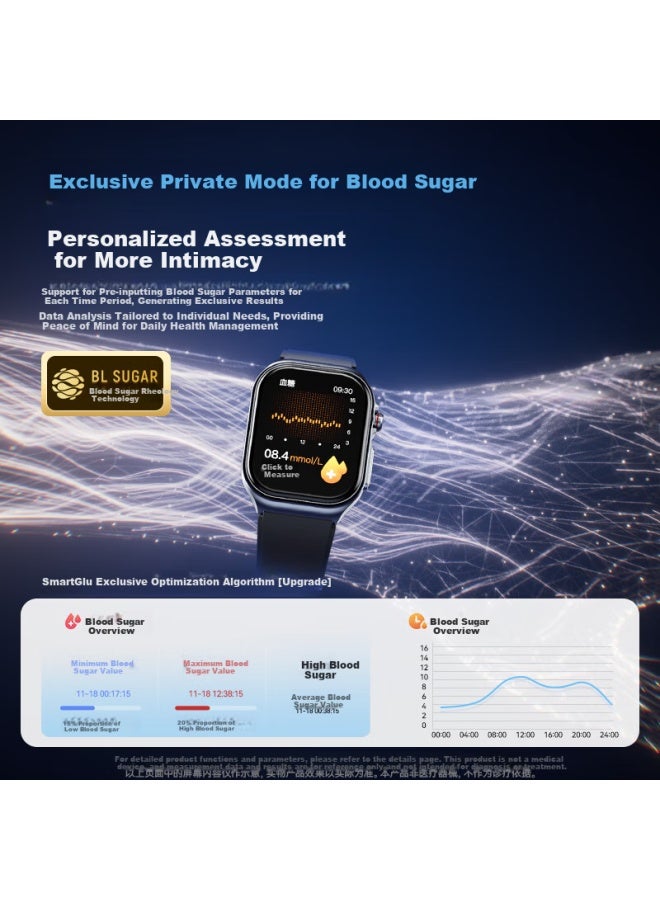 Dido R55 Promax Trend Evaluation Smart Watch With Ecg Blood Pressure Blood Sugar Monitoring, Oxygen Saturation, Heart Rate, Body Temperature, Sleep Monitoring, Snoring Detection, Uni Emotional Moni - Image 2