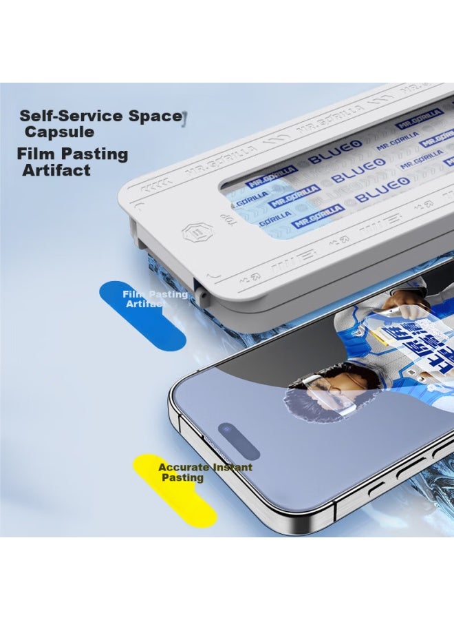 Blueo Blue Gorilla Apple 16 Tempered Glass Screen Protector With Ar Anti-Reflective Coating For Iphone 15 Dustproof, Shockproof, Anti-Fingerprint Protective Film - Image 2