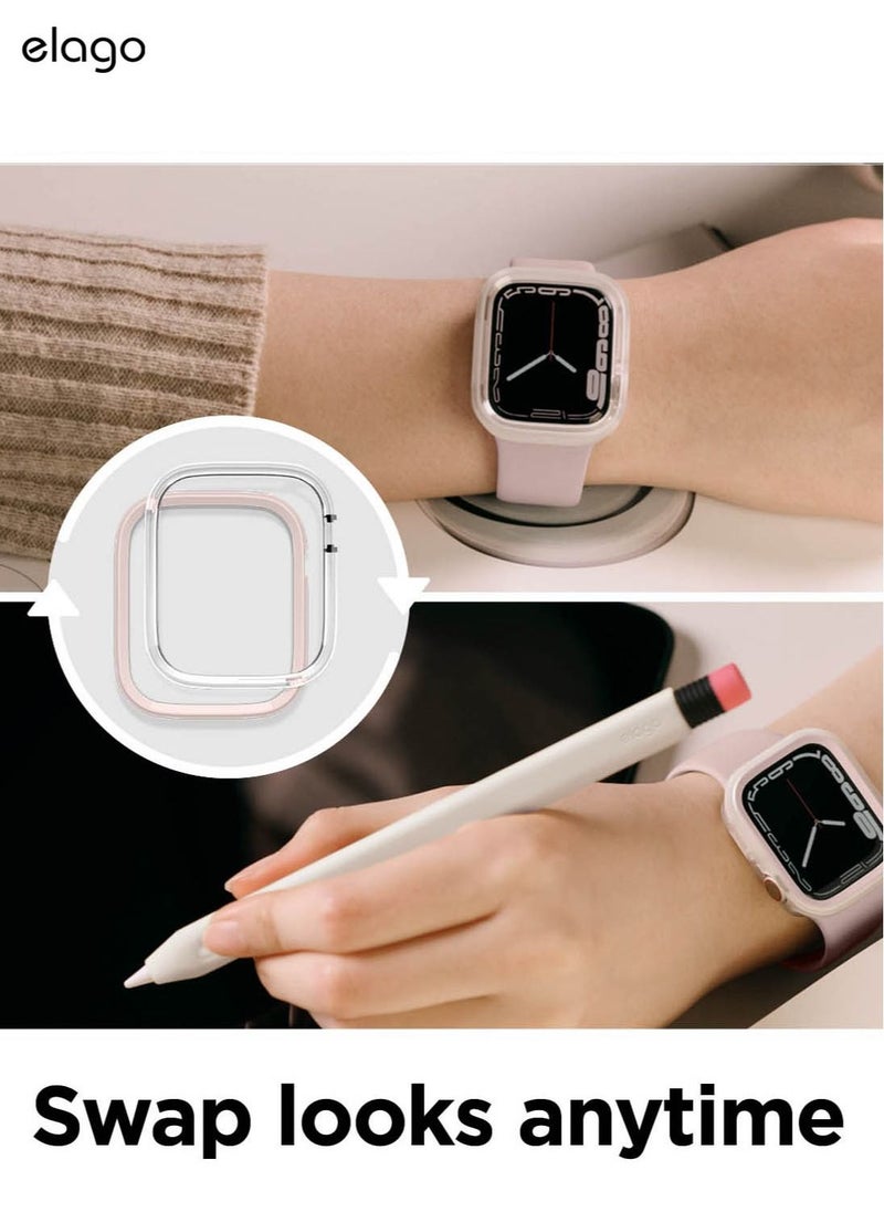 Elago Duo for Apple Watch Series 7 (41mm), Series 6/SE/5/4 (40mm) Cover Case - Clear Lovely Pink  - Image 4