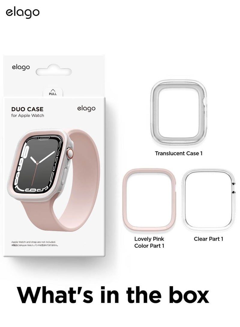 Duo for Apple Watch Series 7 (41mm), Series 6/SE/5/4 (40mm) Cover Case - Clear Lovely Pink
