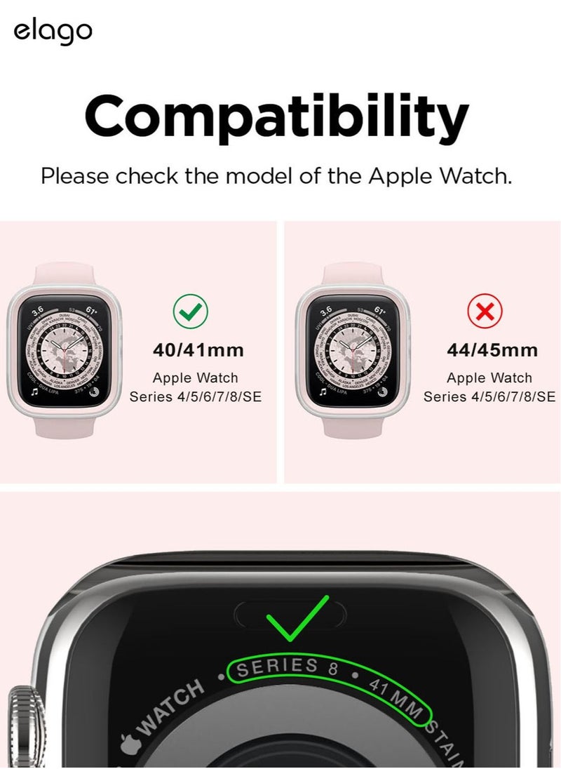 Elago Duo for Apple Watch Series 7 (41mm), Series 6/SE/5/4 (40mm) Cover Case - Clear Lovely Pink  - Image 2