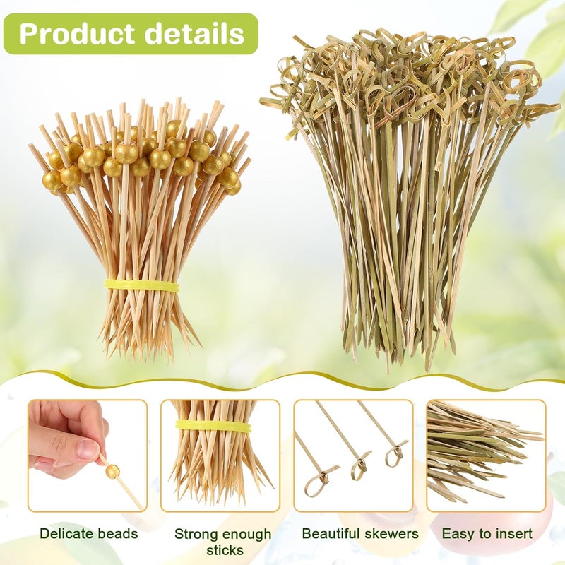 Queekay 300 Pcs Charcuterie Cones Gold Pearl Cocktail Picks and Charcuterie Sticks for Appetizers Drinks Charcuterie Parties Catering Events Fruit Party Wedding Birthday Party Supplies - Image 3