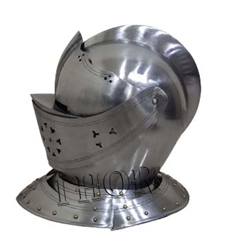 THOR INSTRUMENTS Medieval Knight European Close Armor Helmet One Size Fits Most Rustic Vintage Home Decor Gifts - Image 3