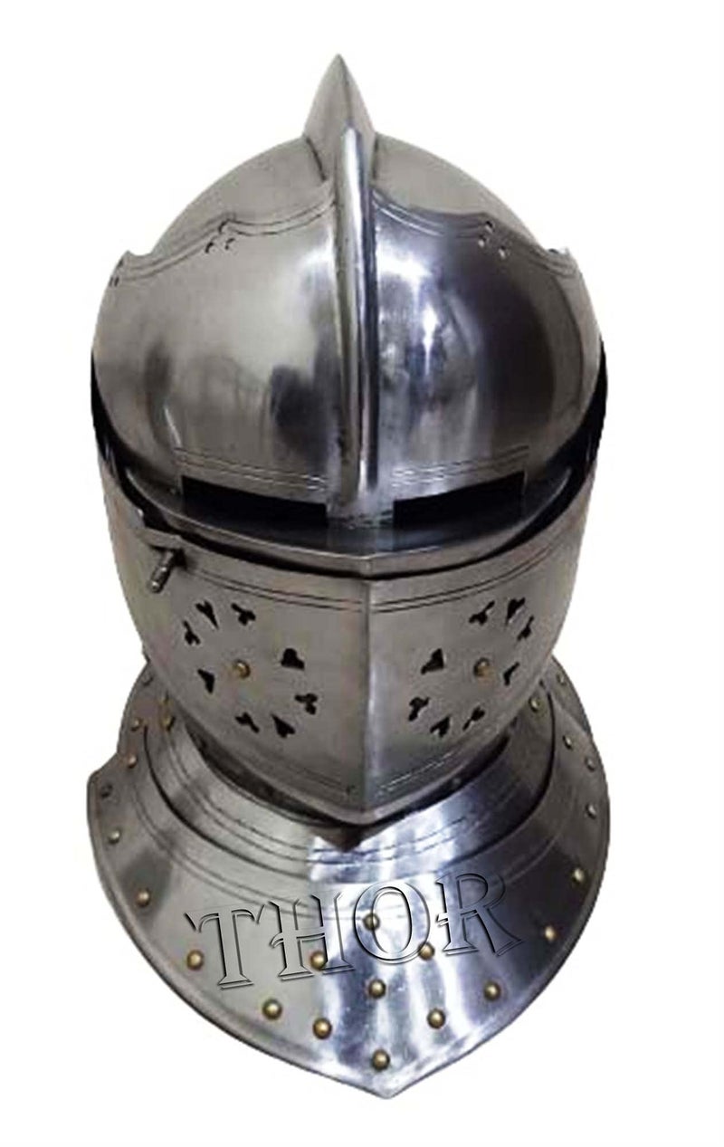 THOR INSTRUMENTS Medieval Knight European Close Armor Helmet One Size Fits Most Rustic Vintage Home Decor Gifts - Image 2