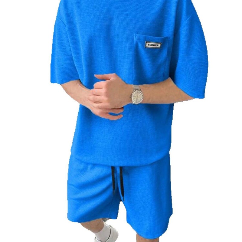 Men's Lightweight Casual Sports Set Short Sleeve T-Shirt and Shorts - Image 5