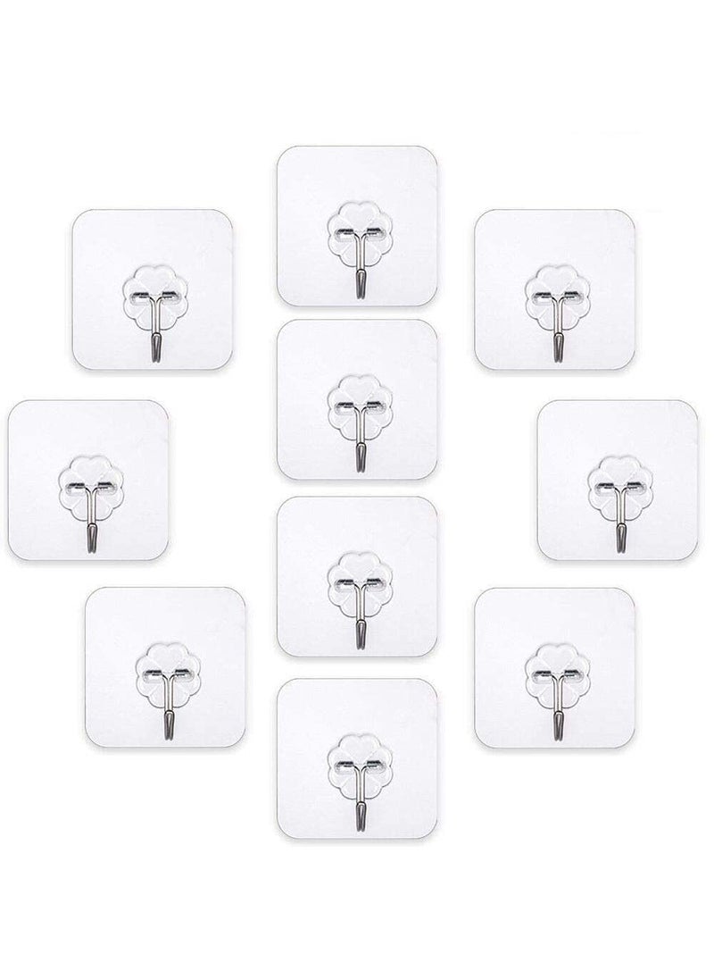AKRIZA AKRIZA Transparent Self Adhesive Wall Hook 10 pcs  - Image 1