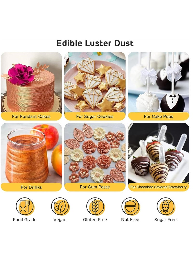 15g Baking decoration powder & Dust Food-Grade Luster Dust Powder for Cake Fondant - Chocolate Decoration - Image 4