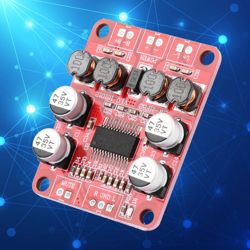 TPA3110 Audio Amplifier Board 2x15W Dual Channel Stereo - High Efficiency Power Amplifier with Reverse Connection Protection for 4-10 Ohm Speakers - Image 2