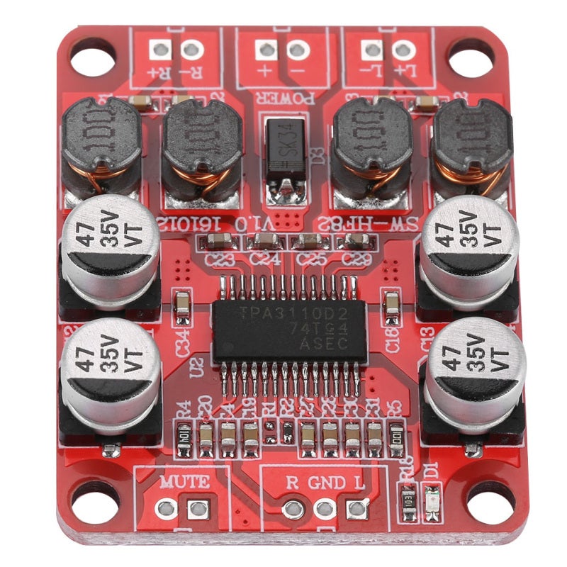 TPA3110 Audio Amplifier Board 2x15W Dual Channel Stereo - High Efficiency Power Amplifier with Reverse Connection Protection for 4-10 Ohm Speakers - Image 5