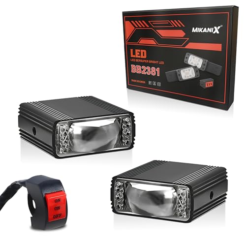 OBEROI'S TRADERS Super Bright LED Fog Light With On/Off Switch Button I High/Low Beam with 5 Mode Changing Light With PCR Strobe Flashing I Universal for Bike, Scooty & Car (Pack of 3) - Image 1