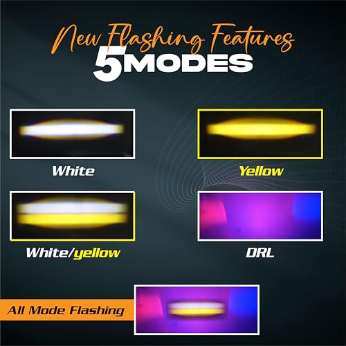 OBEROI'S TRADERS Super Bright LED Fog Light With On/Off Switch Button I High/Low Beam with 5 Mode Changing Light With PCR Strobe Flashing I Universal for Bike, Scooty & Car (Pack of 3) - Image 3