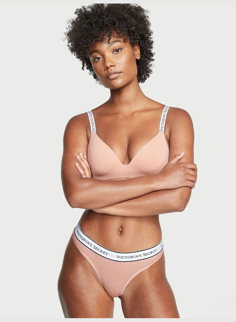 Victoria's Secret Logo Cotton Thong Panty