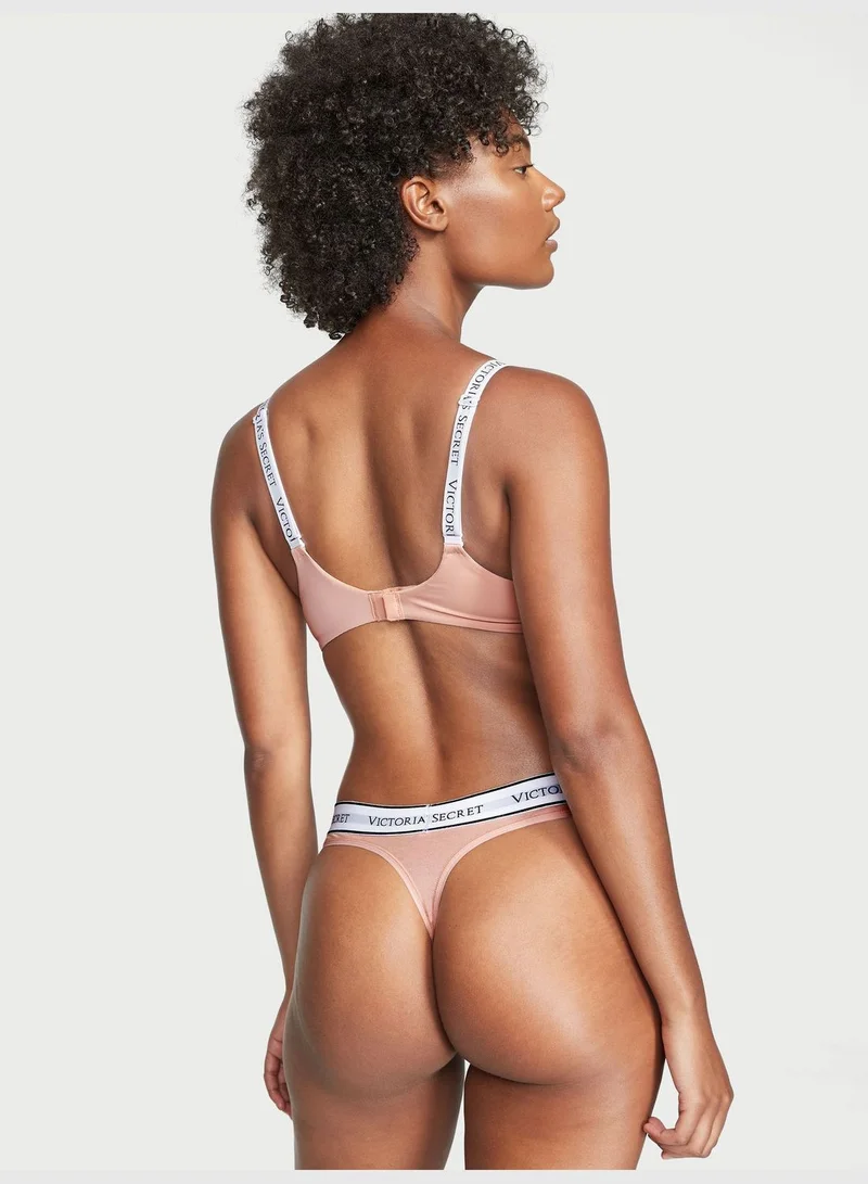 Victoria's Secret Logo Cotton Thong Panty